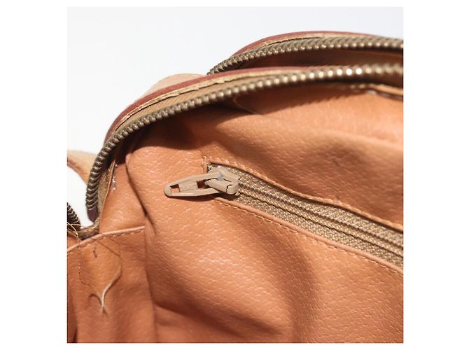 Céline Borsa a Tracolla CELINE Macadam PVC Pelle Marrone Tono Oro Auth BA14952 - vista 20