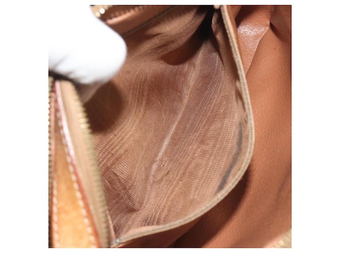 Céline Borsa a Tracolla CELINE Macadam PVC Pelle Marrone Tono Oro Auth BA14952 - vista 21