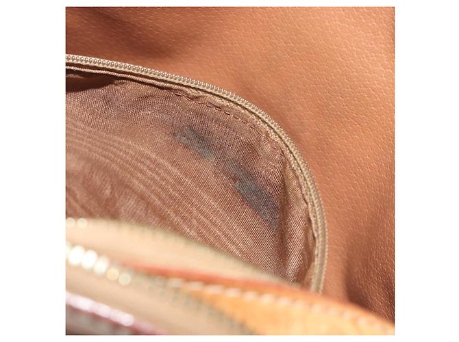 Céline Borsa a Tracolla CELINE Macadam PVC Pelle Marrone Tono Oro Auth BA14952 - vista 22