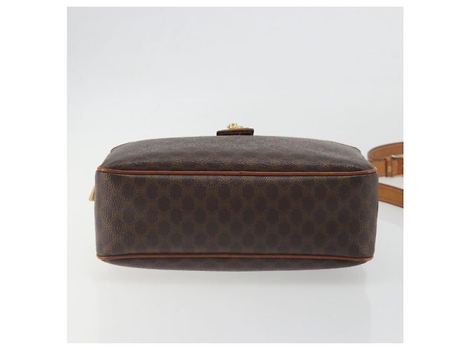 Céline Borsa a Tracolla CELINE Macadam PVC Pelle Marrone Tono Oro Auth BA14952 - vista 9