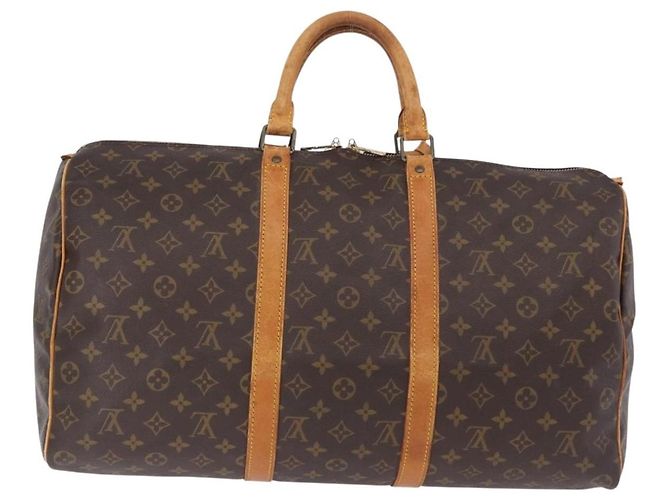 LOUIS VUITTON Monogram Keepall 50 Boston Bag M41426 LV Auth 195414 Monogramma - vista 2