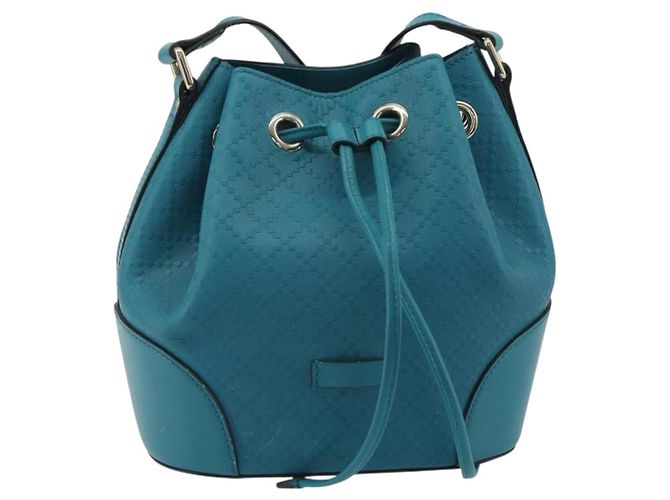 Bolso de hombro GUCCI Diamante de piel azul plata 354229 Auth 195248A - vista 2