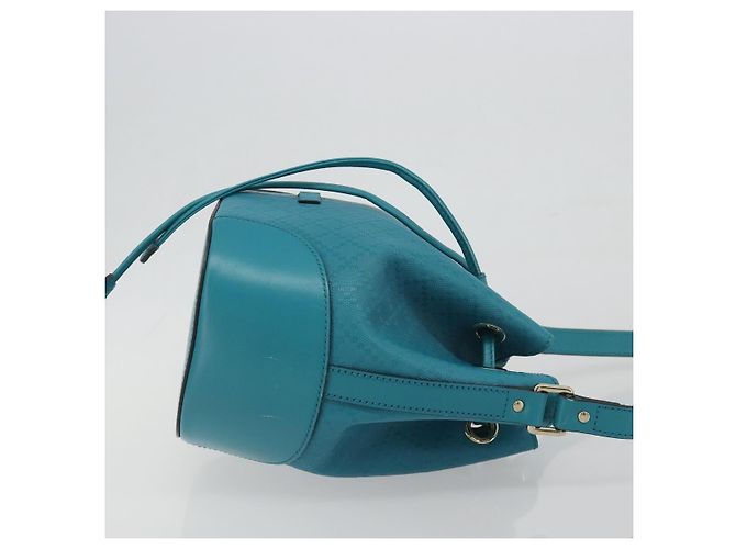 Bolso de hombro GUCCI Diamante de piel azul plata 354229 Auth 195248A - vista 4
