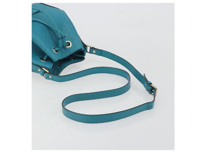 Bolso de hombro GUCCI Diamante de piel azul plata 354229 Auth 195248A - vista 8