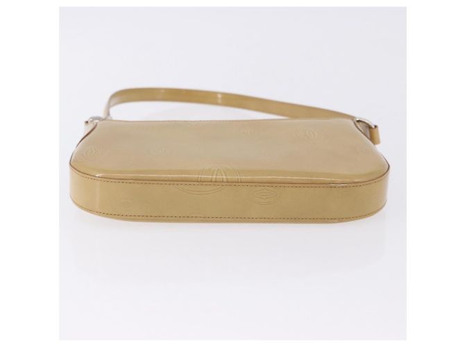 Borsa a tracolla CARTIER Pelle verniciata Beige Silver Auth 198718V Argento - vista 10