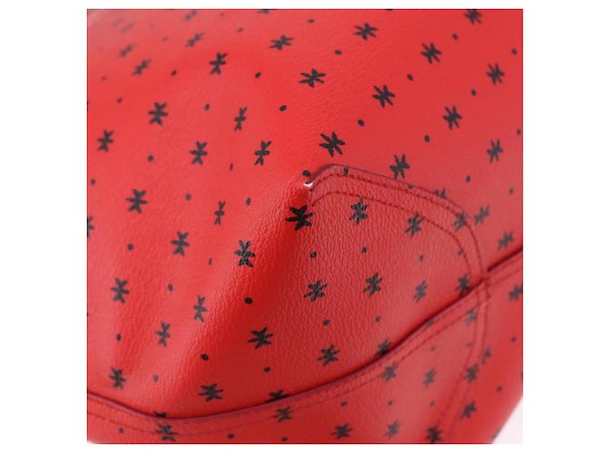 Coach Tote Bag PVC Canvas Disney Collaboration Rot Silber Auth 196322A - Ansicht 12