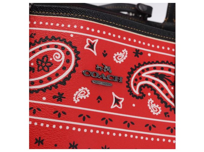 Coach Tote Bag PVC Canvas Disney Collaboration Rot Silber Auth 196322A - Ansicht 14