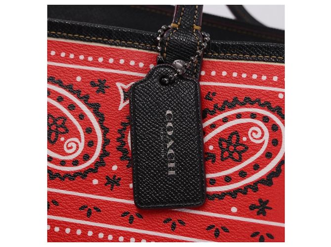 Coach Tote Bag PVC Canvas Disney Collaboration Rot Silber Auth 196322A - Ansicht 15