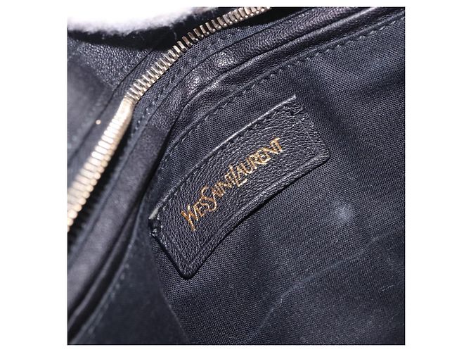 Bolso de mano Cabas SAINT LAURENT de piel 2way Negro Oro Auth am12406V Dorado - vista 18
