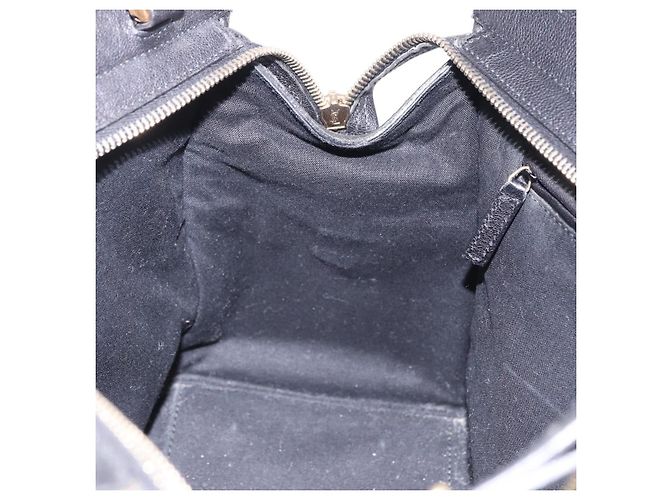 Bolso de mano Cabas SAINT LAURENT de piel 2way Negro Oro Auth am12406V Dorado - vista 21