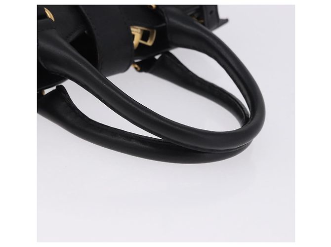 Bolso de mano Cabas SAINT LAURENT de piel 2way Negro Oro Auth am12406V Dorado - vista 7