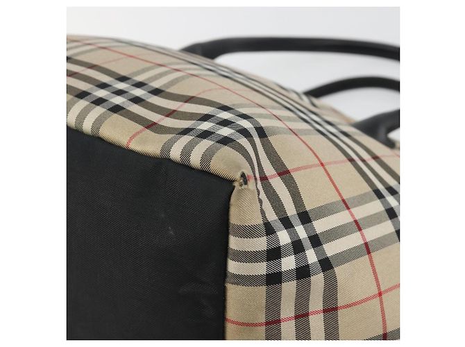 Burberrys Nova Check Blue Label Tote Bag aus beige Canvas, authentisch kk702 - Ansicht 10