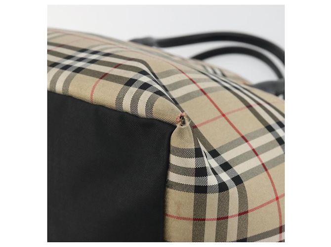 Burberrys Nova Check Blue Label Tote Bag aus beige Canvas, authentisch kk702 - Ansicht 12