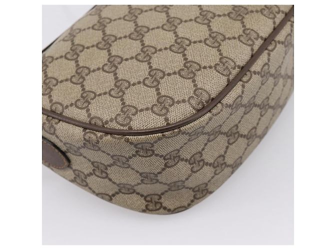 Borsa GUCCI GG Supreme Web Sherry Line PVC Beige Gold 89 02 032 Auth 198257 D'oro - vista 13