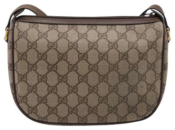 Borsa GUCCI GG Supreme Web Sherry Line PVC Beige Gold 89 02 032 Auth 198257 D'oro - vista 3