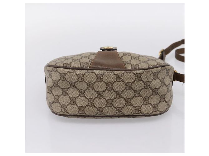 Borsa GUCCI GG Supreme Web Sherry Line PVC Beige Gold 89 02 032 Auth 198257 D'oro - vista 9