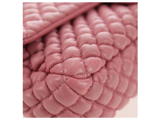CHANEL Matelasse Dallas Chain Schultertasche aus Lammleder Rosa Silber CC Auth 196321V Pink - Ansicht 11