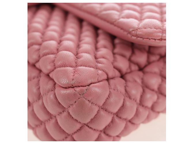 CHANEL Matelasse Dallas Chain Schultertasche aus Lammleder Rosa Silber CC Auth 196321V Pink - Ansicht 12