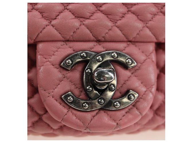 CHANEL Matelasse Dallas Chain Schultertasche aus Lammleder Rosa Silber CC Auth 196321V Pink - Ansicht 16