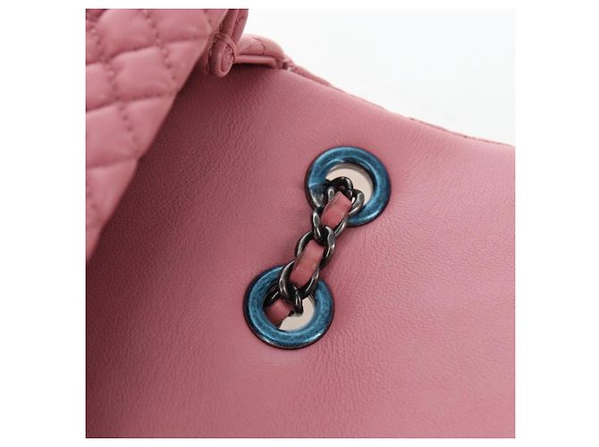 CHANEL Matelasse Dallas Chain Schultertasche aus Lammleder Rosa Silber CC Auth 196321V Pink - Ansicht 19