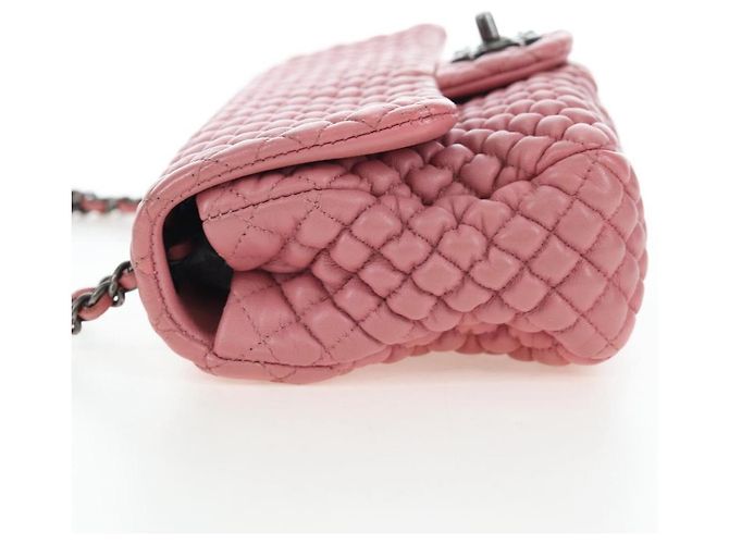 CHANEL Matelasse Dallas Chain Schultertasche aus Lammleder Rosa Silber CC Auth 196321V Pink - Ansicht 4