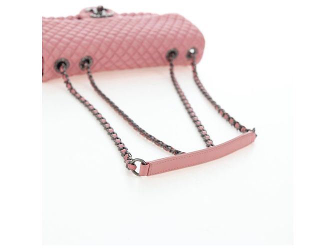 CHANEL Matelasse Dallas Chain Schultertasche aus Lammleder Rosa Silber CC Auth 196321V Pink - Ansicht 7