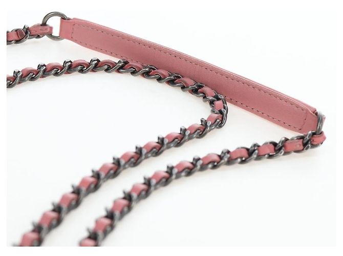 CHANEL Matelasse Dallas Chain Schultertasche aus Lammleder Rosa Silber CC Auth 196321V Pink - Ansicht 9