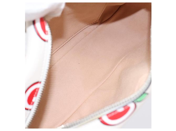 Borsa a tracolla GUCCI GG Marmont Apple in pelle Bianco Argento 447632 Auth ka5779M - vista 17