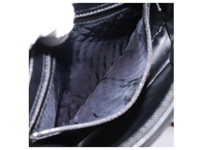 Borsa a tracolla con catena BALLY in pelle nera e oro Auth am8614A Nero - vista 22