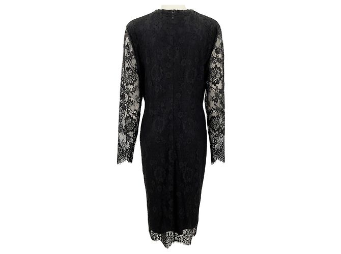 Escada Langarmkleid aus schwarzer Spitze - vue 3