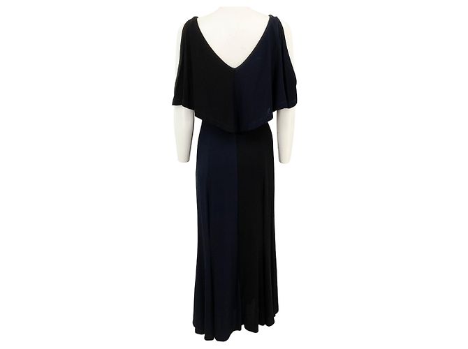 Abito Cold Shoulder Derek Lam Blu Navy / Nero - vista 3