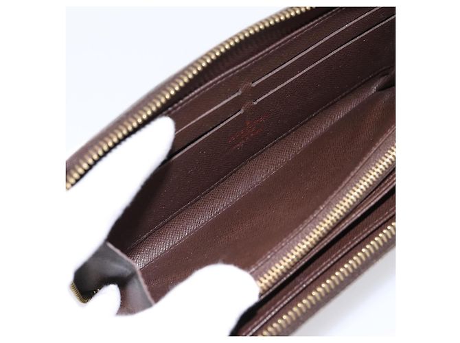LOUIS VUITTON Damier Ebene Zippy Wallet Cartera Larga N41661 LV Auth 196670 - vista 10
