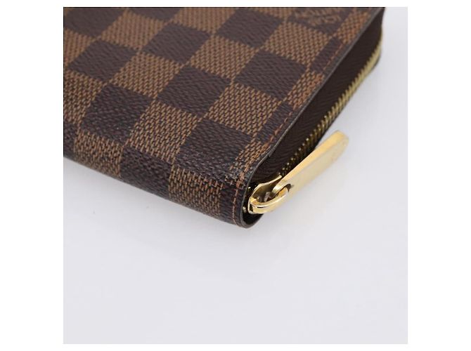 LOUIS VUITTON Damier Ebene Zippy Wallet Cartera Larga N41661 LV Auth 196670 - vista 15