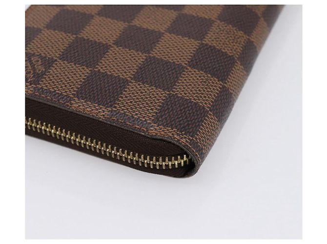 LOUIS VUITTON Damier Ebene Zippy Wallet Cartera Larga N41661 LV Auth 196670 - vista 16