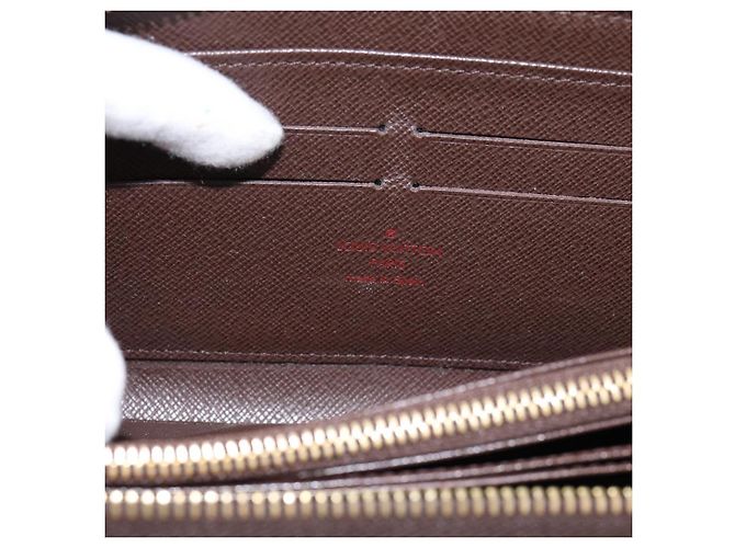 LOUIS VUITTON Damier Ebene Zippy Wallet Cartera Larga N41661 LV Auth 196670 - vista 18
