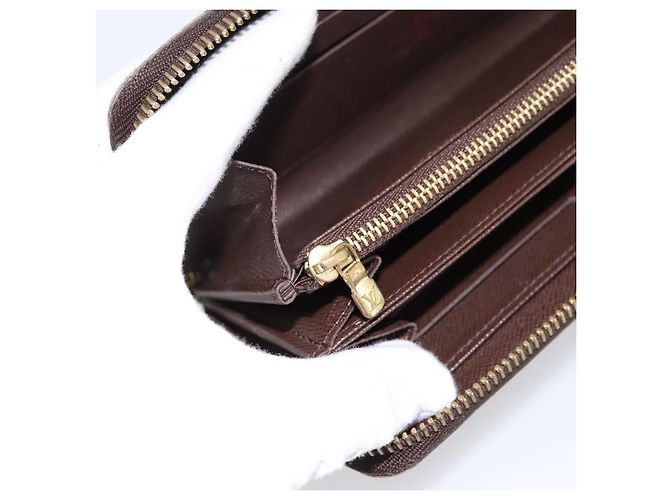 LOUIS VUITTON Damier Ebene Zippy Wallet Cartera Larga N41661 LV Auth 196670 - vista 19