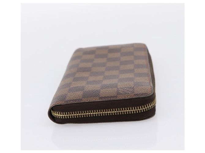 LOUIS VUITTON Damier Ebene Zippy Wallet Cartera Larga N41661 LV Auth 196670 - vista 4