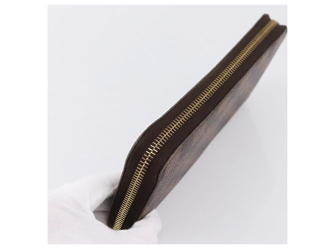 LOUIS VUITTON Damier Ebene Zippy Wallet Cartera Larga N41661 LV Auth 196670 - vista 5