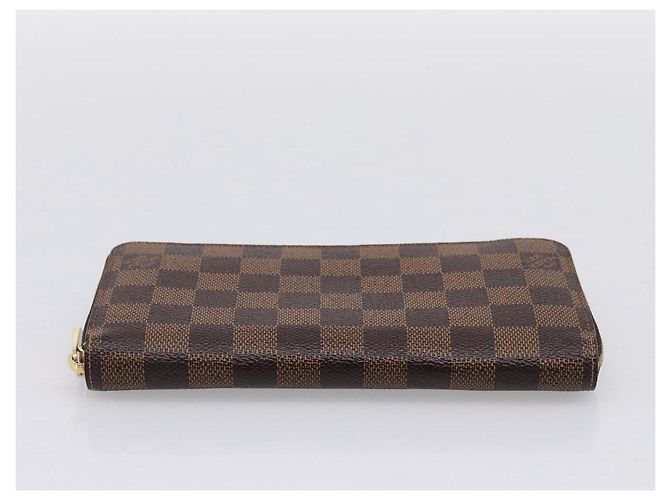 LOUIS VUITTON Damier Ebene Zippy Wallet Cartera Larga N41661 LV Auth 196670 - vista 6