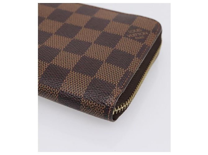 LOUIS VUITTON Damier Ebene Zippy Wallet Cartera Larga N41661 LV Auth 196670 - vista 7