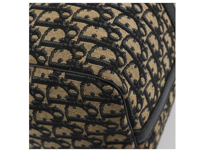 Borsa Boston Christian Dior Trotter Canvas Navy Silver Auth 195678 Argento Blu navy - vista 13