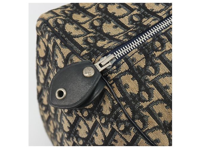 Borsa Boston Christian Dior Trotter Canvas Navy Silver Auth 195678 Argento Blu navy - vista 14