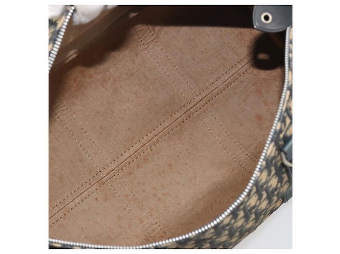Borsa Boston Christian Dior Trotter Canvas Navy Silver Auth 195678 Argento Blu navy - vista 15