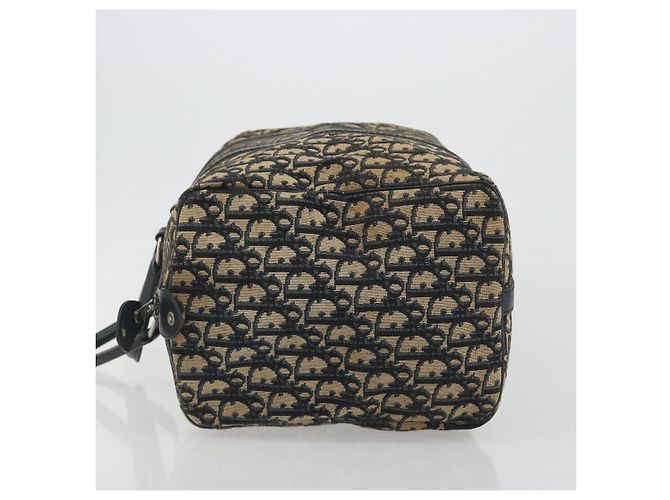 Borsa Boston Christian Dior Trotter Canvas Navy Silver Auth 195678 Argento Blu navy - vista 5