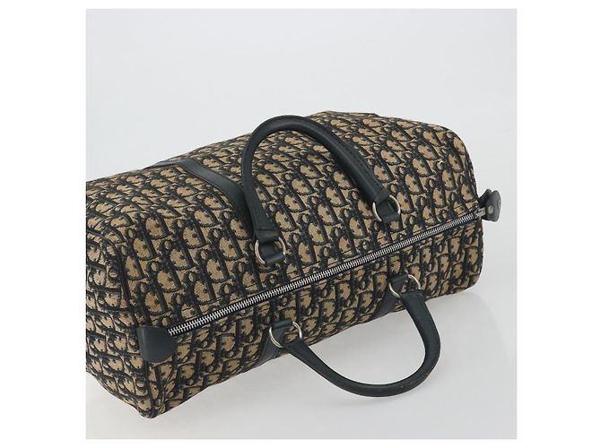 Borsa Boston Christian Dior Trotter Canvas Navy Silver Auth 195678 Argento Blu navy - vista 6
