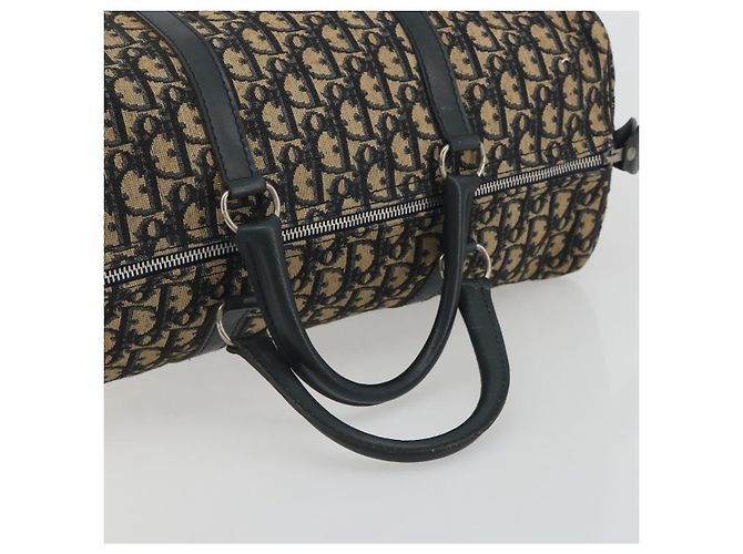 Borsa Boston Christian Dior Trotter Canvas Navy Silver Auth 195678 Argento Blu navy - vista 7