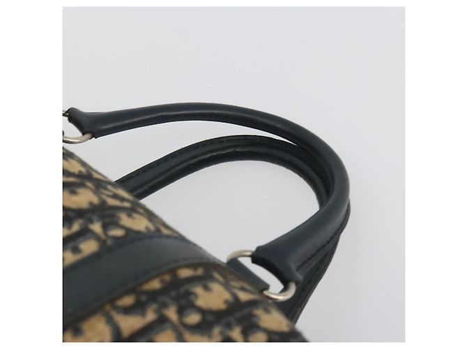 Borsa Boston Christian Dior Trotter Canvas Navy Silver Auth 195678 Argento Blu navy - vista 8