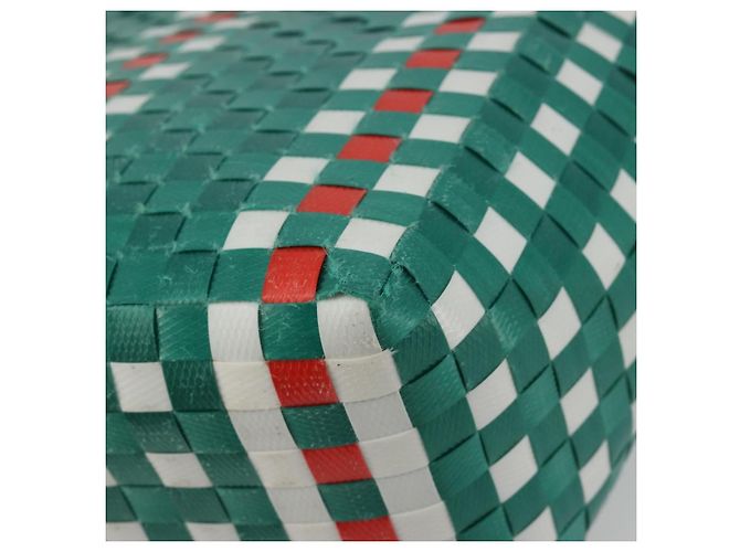 Borsa Cesto MARNI Vinyl Green Silver Auth 196678A Argento Verde - vista 15