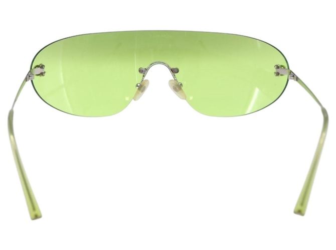 CHANEL Randlose Sonnenbrille Metall Green Silver CC Auth BA15023M Silber Grün - Ansicht 3