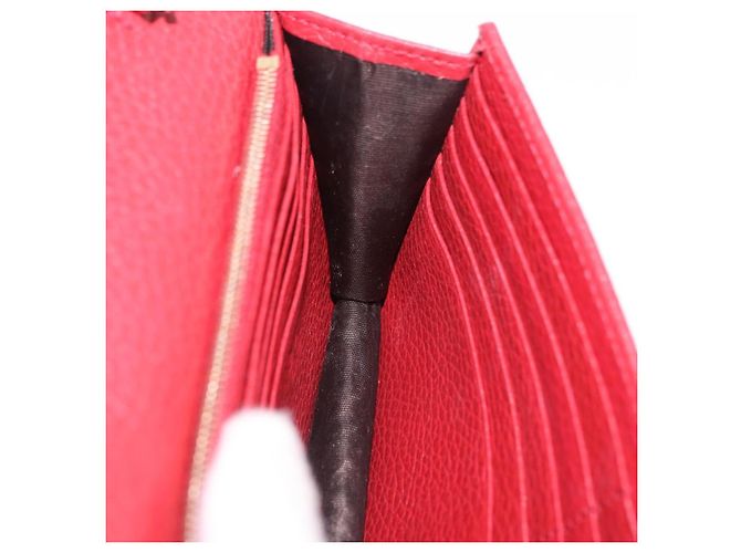 Portafoglio a Spalla con Catena GUCCI in Pelle Rossa e Oro 510314 Auth ka5723A Rosso D'oro - vista 18